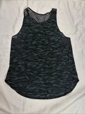 Lululemon Sculpt Tank II size 8 Sequoia Camo Deep Coal Black